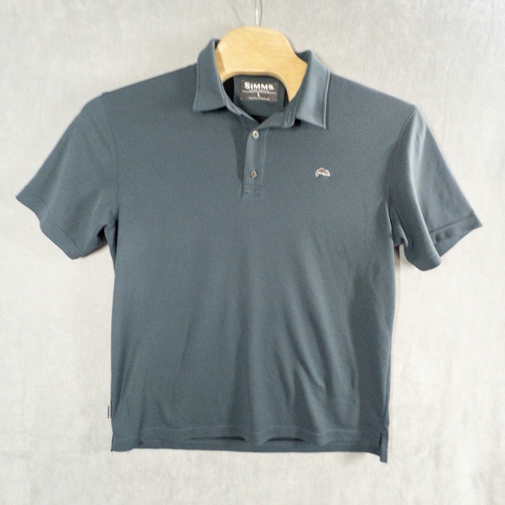 Simms Fly Fishing Performance Polo Shirt Mens Large Gorpcore Office Preppy